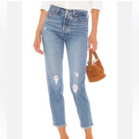 Levis Wedgie Jeans made with White Oak Cone Denim Sz 26 - Picture 1 of 13